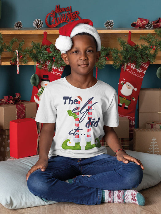 The Elf Did It Christmas T-shirt